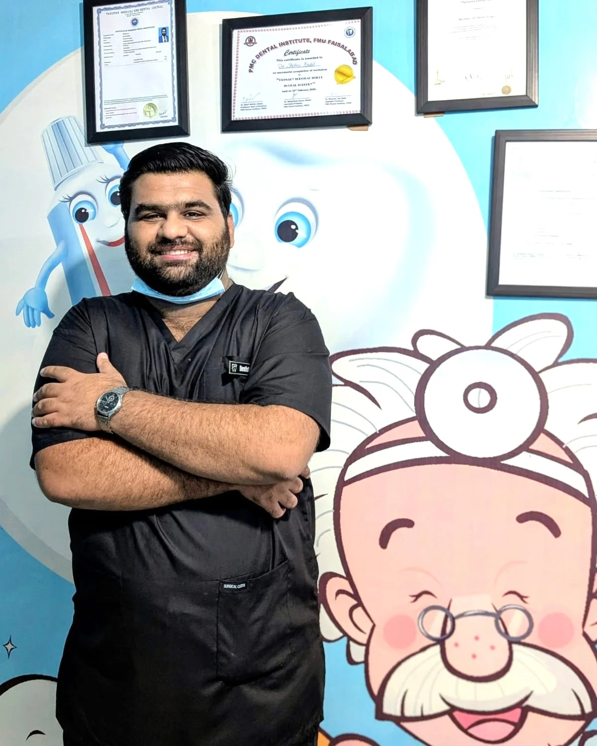 Dr. Shaheer Khalid, dental surgeon at Life Care Dental Center in Faisalabad