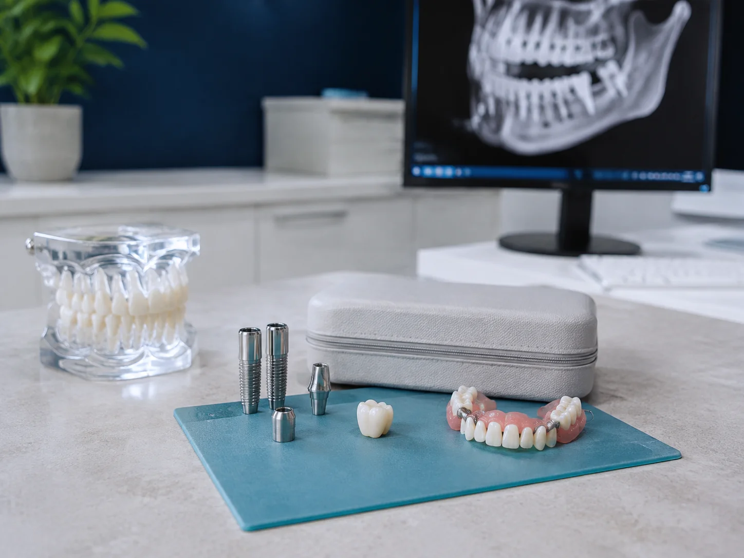 Sterile dental extraction instruments with panoramic dental X-ray